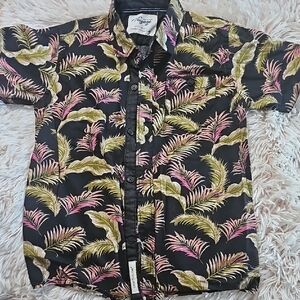 Tropical Leaf Kids Button-Down Shirt